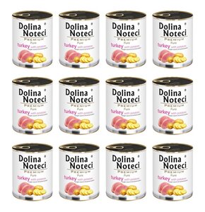 Karma dla psa DOLINA NOTECI Premium Pure bogata w indyka z ziemniakami 12 x 800 g