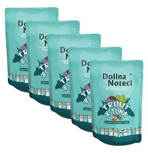 Karma dla kota DOLINA NOTECI Superfood z pstrągiem i tuńczykiem 5 x 85 g