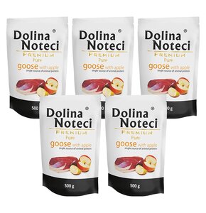 Karma dla psa DOLINA NOTECI Premium Pure bogata w gęś z jabłkiem 5 x 500 g