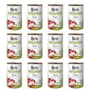 Karma dla psa BRIT Paté & Meat Kaczka 12 x 400 g