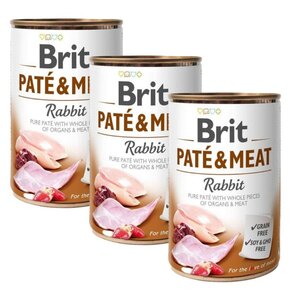 Karma dla psa BRIT Paté & Meat Królik 3 x 400 g