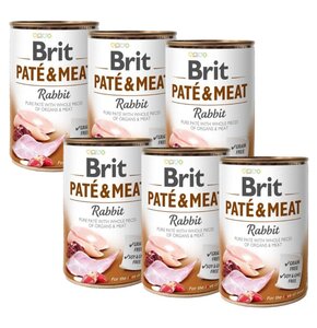 Karma dla psa BRIT Paté & Meat Królik 6 x 400 g