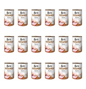 Karma dla psa BRIT Paté & Meat Królik 18 x 400 g
