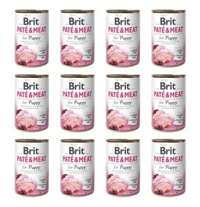 Karma dla psa BRIT Paté & Meat Puppy Kurczak z indykiem 12 x 400 g