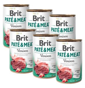 Karma dla psa BRIT Paté & Meat Dziczyzna 6 x 400 g