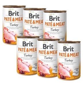 Karma dla psa BRIT Paté & Meat Indyk 6 x 400 g