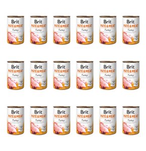Karma dla psa BRIT Paté & Meat Indyk 18 x 400 g