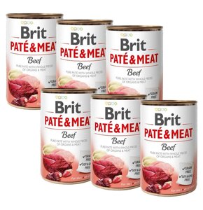 Karma dla psa BRIT Paté & Meat Wołowina 6 x 400 g