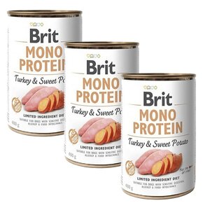 Karma dla psa BRIT Mono Protein Indyk z ziemniakami 3 x 400 g