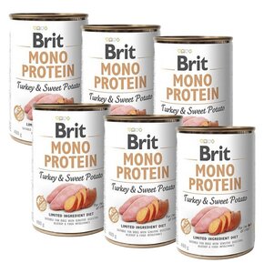 Karma dla psa BRIT Mono Protein Indyk z ziemniakami 6 x 400 g