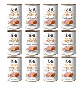 Karma dla psa BRIT Mono Protein Indyk z ziemniakami 12 x 400 g