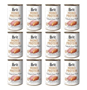 Karma dla psa BRIT Mono Protein Indyk z ziemniakami 12 x 400 g