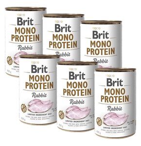 Karma dla psa BRIT Mono Protein Królik 6 x 400 g