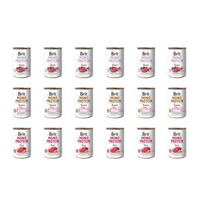 Karma dla psa BRIT Mix smaków Mono Protein Jagnięcina, Królik, Wołowina 18 x 400 g