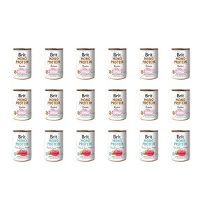 Karma dla psa BRIT Mix smaków Mono Protein Jagnięcina z ryżem, Królik, Tuńczyk z ziemniakami 18 x 400 g