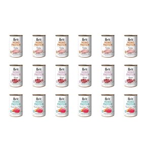 Karma dla psa BRIT Mix smaków Mono Protein Indyk, Jagnięcina, Tuńczyk z ziemniakami 18 x 400 g