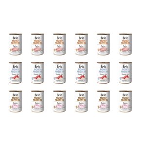 Karma dla psa BRIT Mix smaków Mono Protein Indyk, Jagnięcina z ryżem, Królik 18 x 400 g