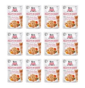 Karma dla kota BRIT Care Fillets In Gravy Indyk z łososiem 12 x 85 g