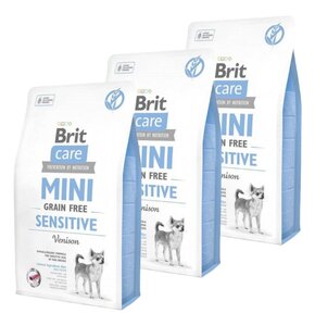 Karma dla psa BRIT Care Mini Sensitive Dziczyzna 3 x 2 kg
