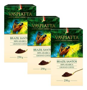 Kawa mielona VASPIATTA Brazil Santos Arabica 3 x 0.25 kg