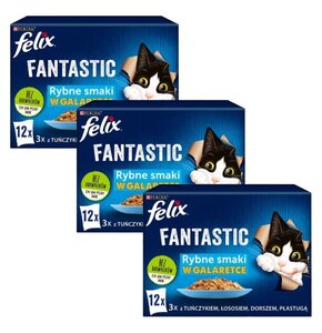 Karma dla kota FELIX Fantastic Rybne smaki (36 x 85 g)