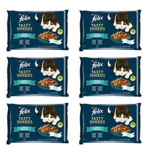 Karma dla kota FELIX Tasty Shreds Łosoś i tuńczyk (24 x 80 gr)