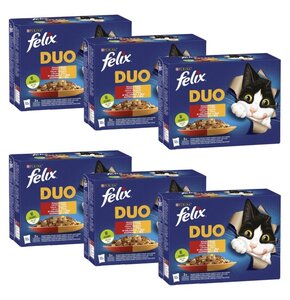 Karma dla kota FELIX Fantastic Duo Wiejskie Smaki w galaretce (72 x 85 g)
