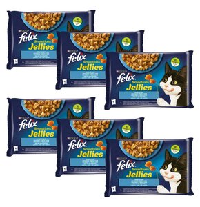 Karma dla kota FELIX Sensations Jellies Smaki rybne (24 x 85 g)