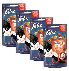 Karma dla kota FELIX Party Mix Wołowina z kurczakiem i łososiem 4 x 60 g