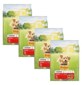 Karma dla psa FRISKIES 5 Promisses Active Wołowina 4 x 3 kg