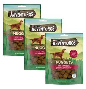 Przysmak dla psa ADVENTUROS Nuggets Dziki smak dzika 3 x 90 g