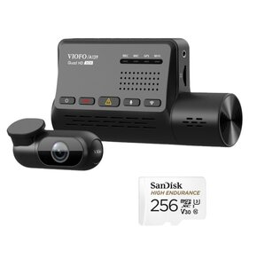 Wideorejestrator VIOFO A139 + kamera tylna + kamera wewnętrzna + Karta pamięci SANDISK MicroSDXC 256GB