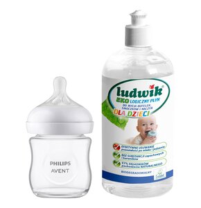 Butelka PHILIPS Avent Natural SCY930/01 + Płyn do mycia butelek i smoczków LUDWIK CG1010102ZEKL0121 475 ml
