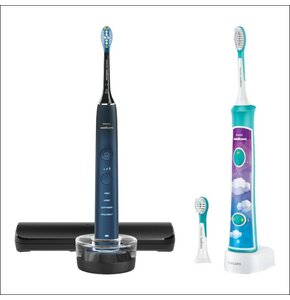 Szczoteczka soniczna PHILIPS Sonicare 9000 DiamondClean HX9911/88 + Szczoteczka soniczna PHILIPS Sonicare For Kids HX6322/04