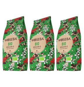 Kawa ziarnista WOSEBA Bio Organic Arabica 3 x 1 kg