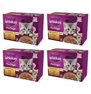 Karma dla kota WHISKAS Pure Delight Junior Drób (48 x 85 g)