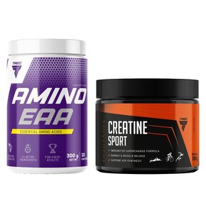 Aminokwasy EAA TREC NUTRITION Amino Lemoniada (300 g) + Monohydrat kreatyny TREC NUTRITION Endurance Arbuzowy (300 g)