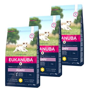 Karma dla psa EUKANUBA Puppy Small Breeds Kurczak 3 x 3 kg