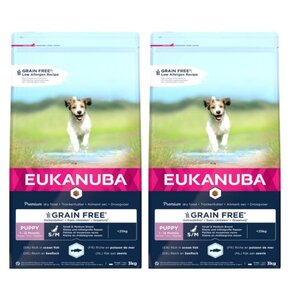 Karma dla psa EUKANUBA Grain Free Puppy Ryby Oceaniczne 2 x 3 kg