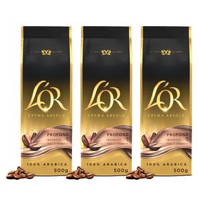 Kawa ziarnista L'OR Crema Absolu Profond 3 x 0.5 kg