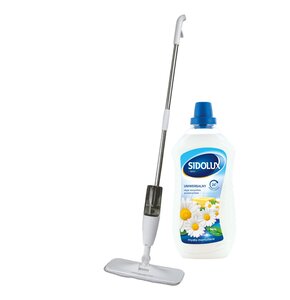 Mop DEERMA Water Spray + Płyn do mycia podłóg SIDOLUX Mydło Marsylskie 1000 ml