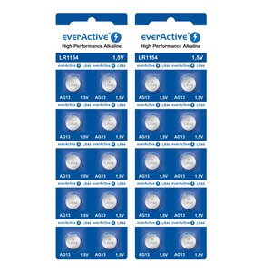 Baterie LR44 AG13 EVERACTIVE High Performance Alkaline LR1154 (20 szt.)