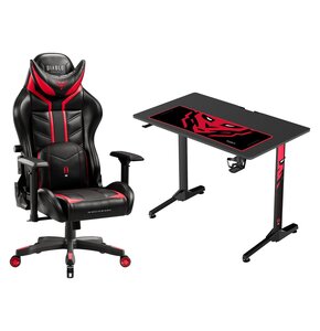 Biurko DIABLO CHAIRS X-MATE 1000 + Fotel DIABLO CHAIRS X-Ray (L) Czarno-czerwony
