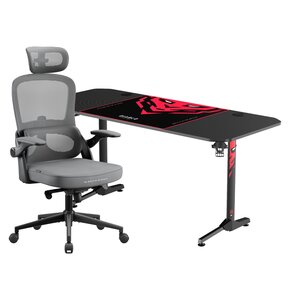 Biurko DIABLO CHAIRSX-MATE 1600 + Fotel DIABLO CHAIRS V-Light Szary