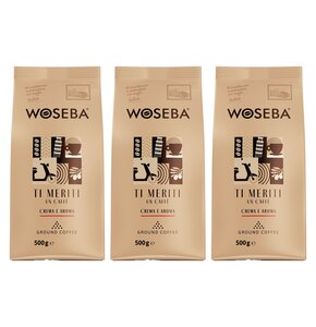 Kawa mielona WOSEBA Ti Meriti Un Caffe Crema e Aroma 3 x 0.5 kg