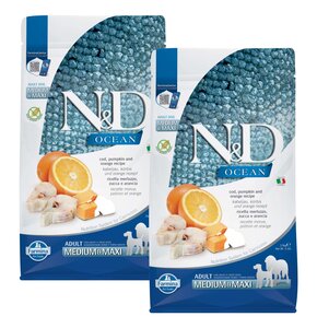 Karma dla psa FARMINA N&D Ocean Dorsz z dynią i pomarańczą 2 x 2.5 kg