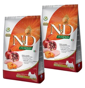 Karma dla psa FARMINA N&D Kurczak z dynią i owoc granatu Adult Mini 2 x 2.5 kg