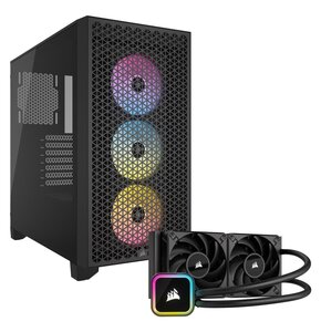 Obudowa CORSAIR 3000D Airflow RGB Czarny + Chłodzenie wodne CORSAIR iCUE H115i RGB Elite