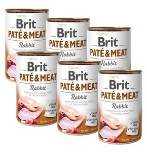 Karma dla psa BRIT Paté & Meat Królik 6 x 800 g