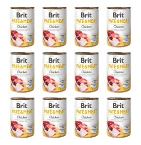 Karma dla psa BRIT Pate & Meat Kurczak 12 x 800 g